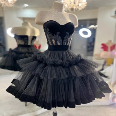 lipstick color for black dress Mischa One Shoulder Bow Bodycon Mini Dress