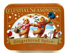 CELESTIAL SEASONINGS Miniature Tea Tin--Gingerbread Spice (NEW/empty)