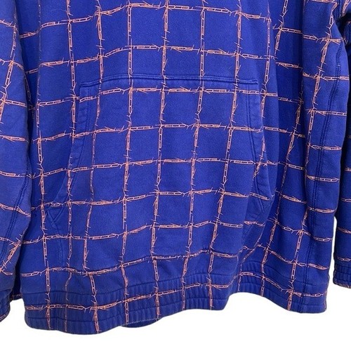 Teddy Fresh Hoodie Men’s Size 2XL Barbed Wire Blue Orange Pullover Heavyweight - Picture 3 of 11