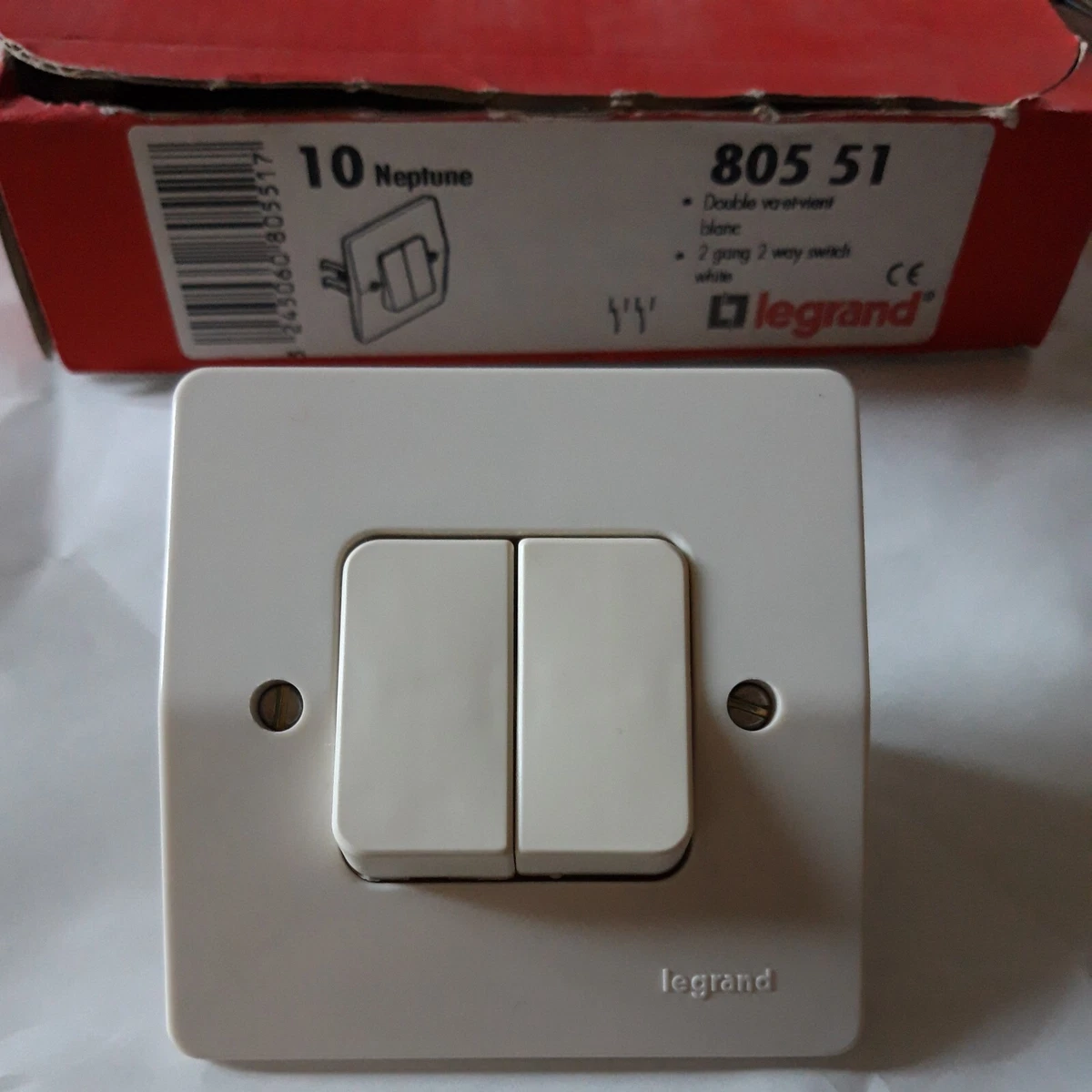 Interrupteur Legrand Neptune Ancien Modèle Double interrupteur ou va et vient Beige Legrand neptune 2 | eBay