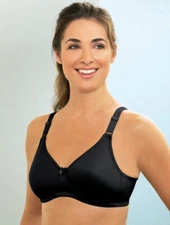 52F 54G Plus-Size Full-Figure PADDED-CUPS Seamless T-Shirt BRA Black or Nude NEW