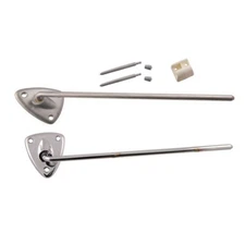 CJ Classic Trucks Sun Visor Bracket Kit Satin w/White Clips/No Visors F-100 1...