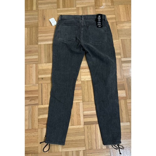 Jeans skinny stringati Hudson The Stevie Mid Rise Contour donna 29x28 neri nuovi - Foto 9 di 10