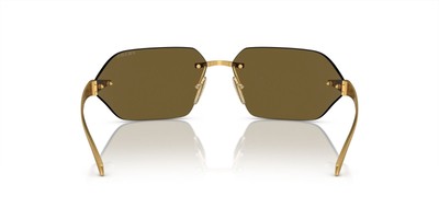 Prada PR A55S Satin Yellow Gold/Dark Brown (15N-01T  display picture 3