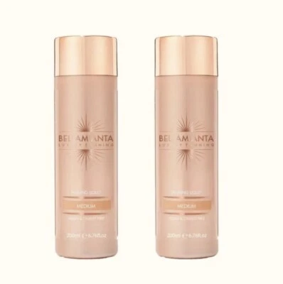 2x Bellamianta Luxury Tanning Liquid Medium 200ml Vegan *SALE* (2x200ml)
