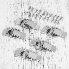 5pcs Silver Spring Toggle Latch Catches For Wood Wine Chest Box Household