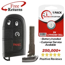 Remote Keyless Entry Fob Replacement Hi Sec Key For Jeep 4b RS (M3N-40821302)