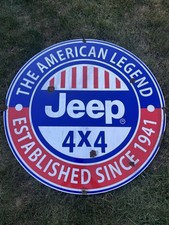 Antique Style-barn Find Look Jeep 4x4 Dealer Sales And Service Sign