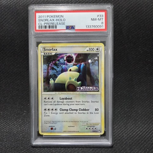 Snorlax graded PSA 8 for sale on eBay