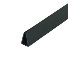Plastics Black 1/4 Styrene Plastic U-Channel/C-Channel 46 Inch Lengths Pack of 2