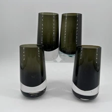 Kenneth Cole Reaction Ombre Green Glass Tumblers – Set of 4  6" Modern Barware