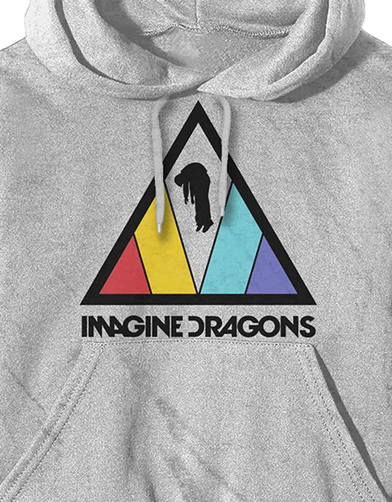 OFF WHITE Felpa con Cappuccio Imagine Dragons Triangolo Fascia Logo Ufficiale Off White Pullover Unisex