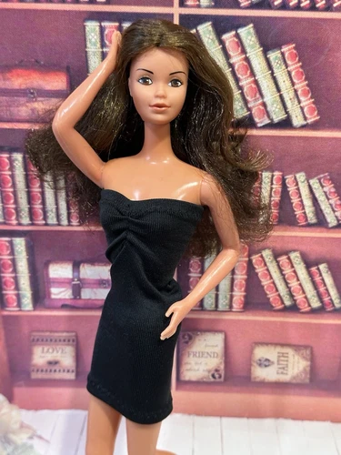 Black dress for Barbie / Integrity / Vintage Mego 12" / Curvy Doll / 1:6 ⭐️