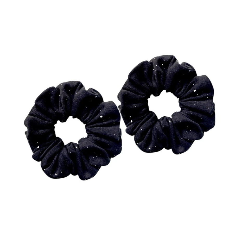 Black Sparkle Hair Scrunchies 2-Pack - Image 3 of 4