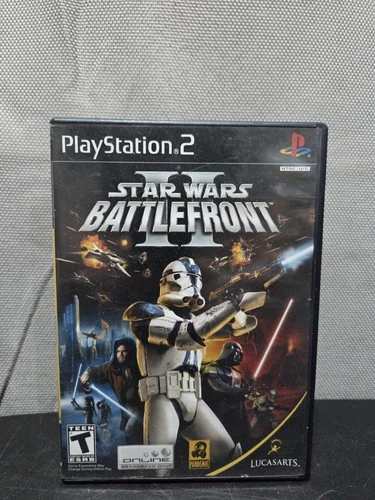 Star Wars: Battlefront II (PlayStation 2, 2005) Black Label CIB Complete In Box