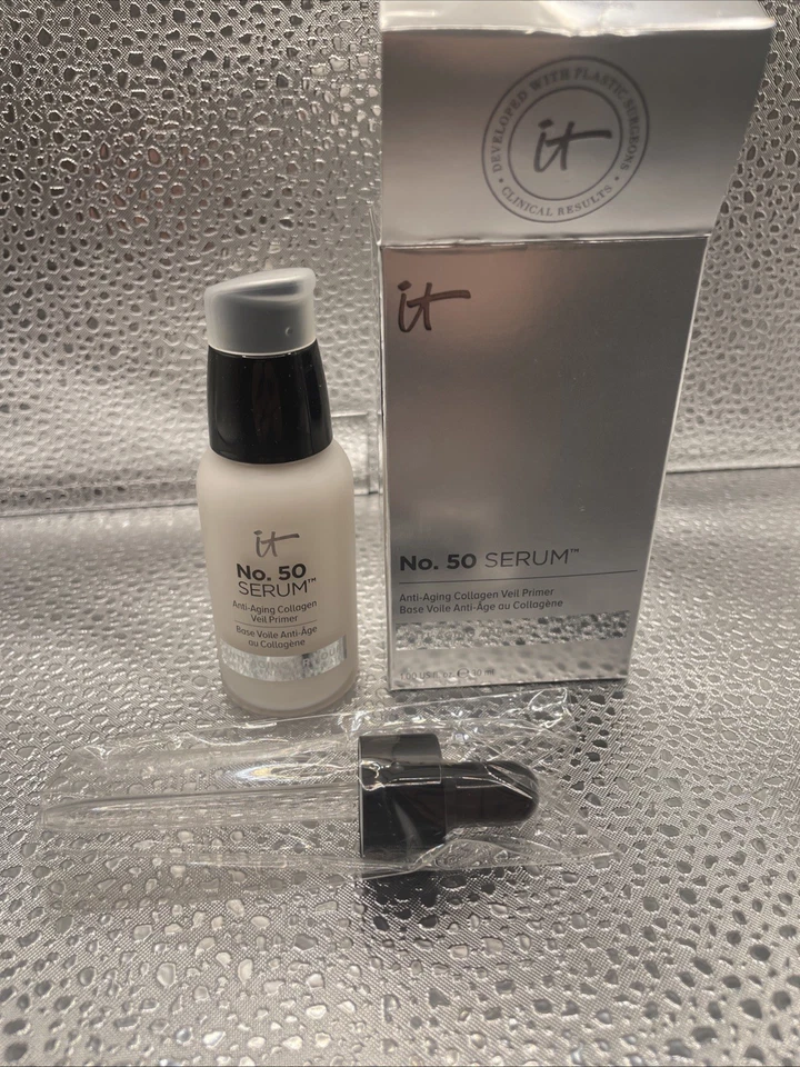 It Cosmetics No. 50 Serum Anti-Aging Collagen Veil Primer 1oz FULL SIZE! AMAZING - Image 3 of 3