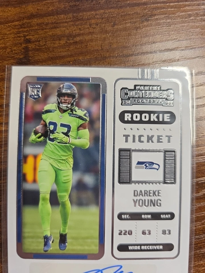 2022 Panini Contenders Dareke Young RC Seahawks Football Card #255 Rookie - Image 4 of 4