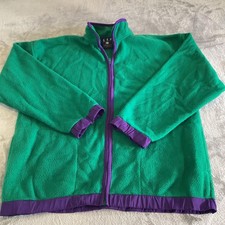 Vintage GAP Fleece Jacket Mens Large Green Purple Cold Tested Arctic Light 90s
