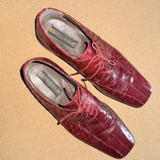 Stacy Adams Men's Red Ostrich Leather Dress Shoes size US 10.5