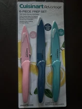 Cuisinart Advantage 6 Piece 3 Knife Prep Set New with Warranty