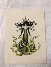 Finished/Completed Unframed Cross Stitch Item Nora Corbett NC296 Sea Witch