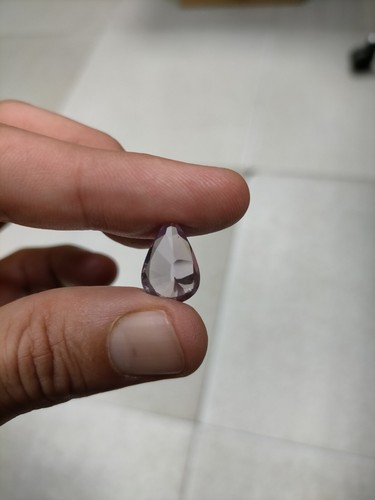 7.34ct Amatista Natural Púrpura Forma Pera Origen Uruguay Sin Tratamiento - Foto 6 di 24