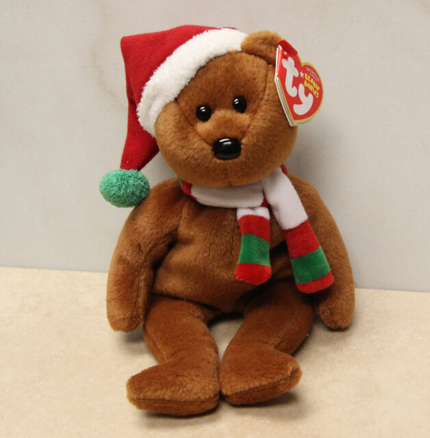 Ty Beanie Babies 2008 Holiday Teddy Santa Hat Christmas for sale online ...