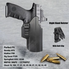 XD-M Holster w/Belt Clip for Springfield XD-M Elite 9mm 10mm Open End Right Hand