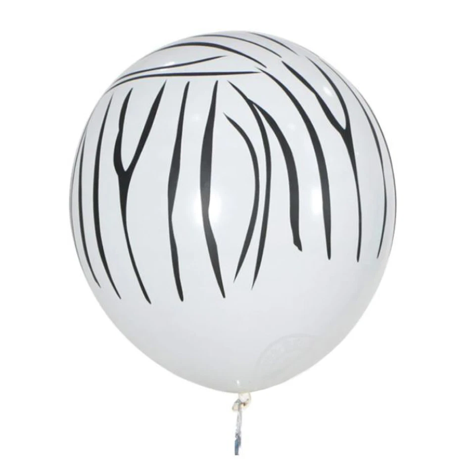 12 globos de fiesta a rayas de tigre blanco y tigre naranja animal selva zoológico estampado Foto 2 de 2