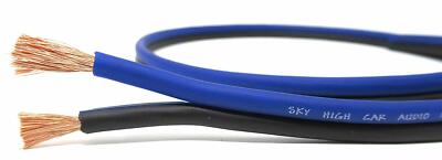 SKY HIGH CAR AUDIO 14 GAUGE OFC SPEAKER WIRE 10FT BLUE/BLACK