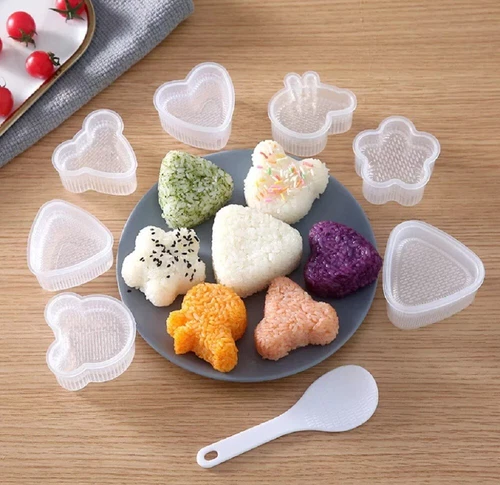 8 Pcs Sushi Making Kit – Sushi Mold, Onigiri Mold, Rice Ball Maker for Home Use