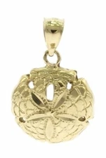 Sand Dollar Charm in 14kt Yellow Gold