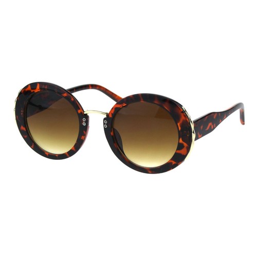 Damen Designer Style Sonnenbrille Rund Vintage Mode Sonnenbrillen UV 400 - Bild 3 von 25