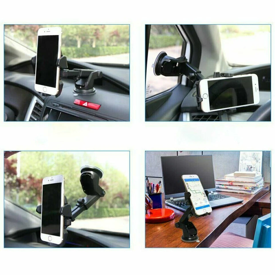 360° Mount Holder Car Windshield Stand For Mobile Cell Phone iPhone Samsung GPS - Image 3 of 4