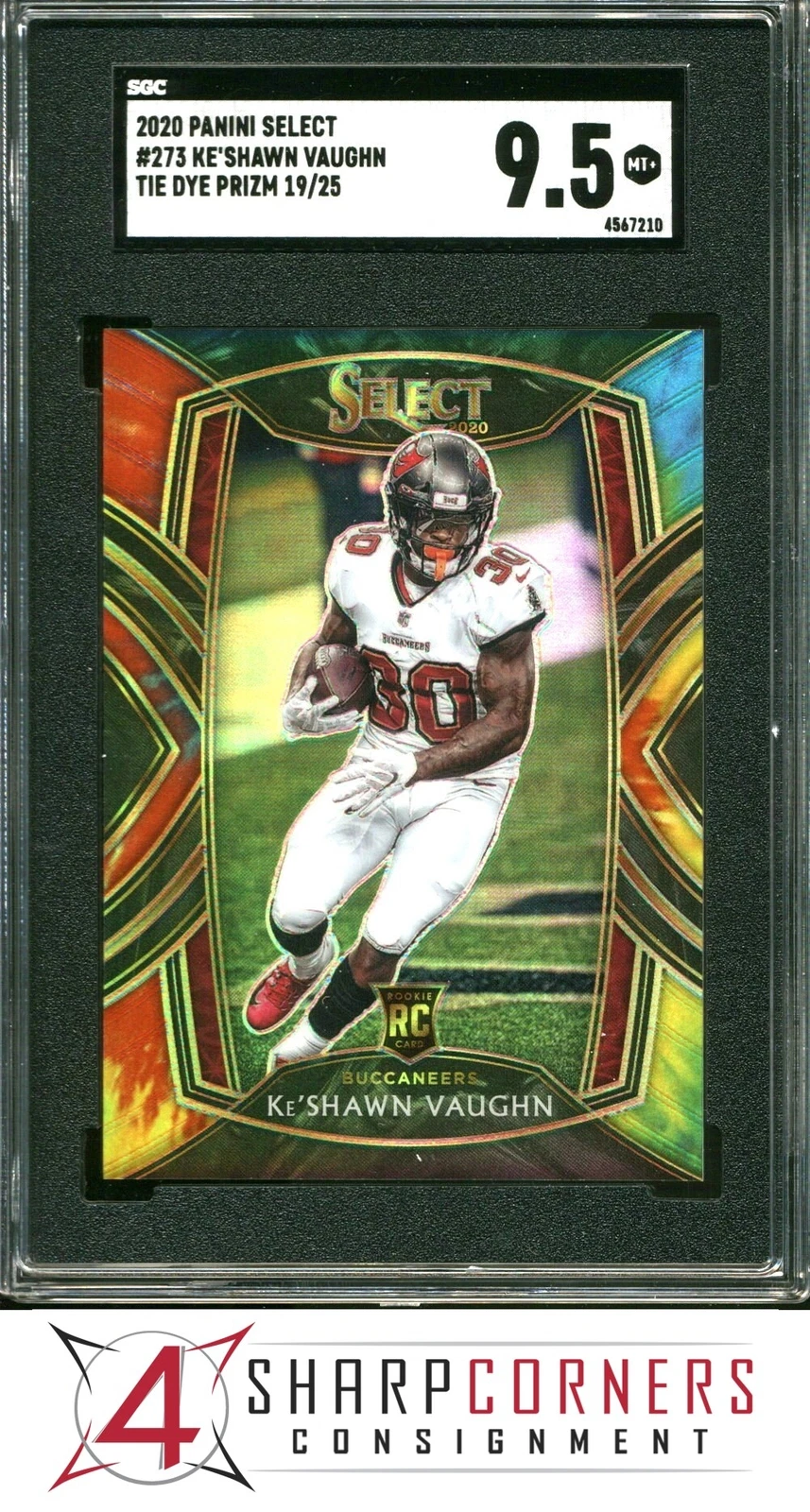 Ke'Shawn Vaughn Panini Select Select Signatures Prizm #SSKEV Tie-Dye