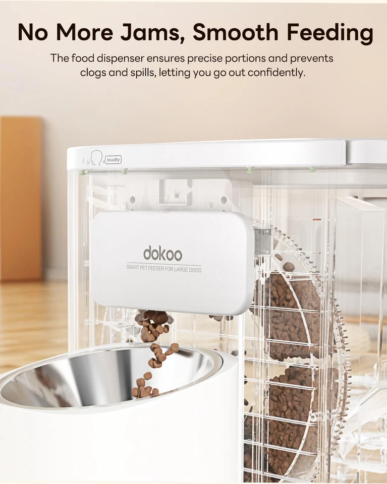 Dokoo Automatic Dog Feeder for Large Breed 15L Storage & Timed Food Dispenser - Image 4 of 4