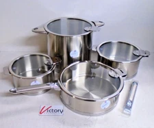 NWD Cristel Strate 12-Piece Cookware Set | Silver STQL13KSAS | NO Frying Pan