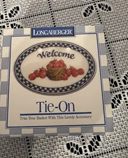Longaberger Welcome Basket Tie-On