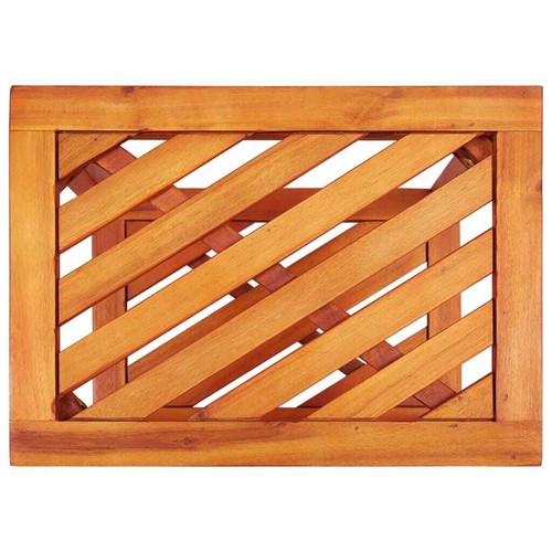 Side Table Solid Acacia Wood 45x33x45 cm vidaXL - Picture 4 of 6