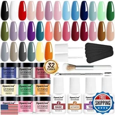 OpenLive Dip Powder Nail Kit 36 PCS Blue Red Dipping Powder Professional Set 