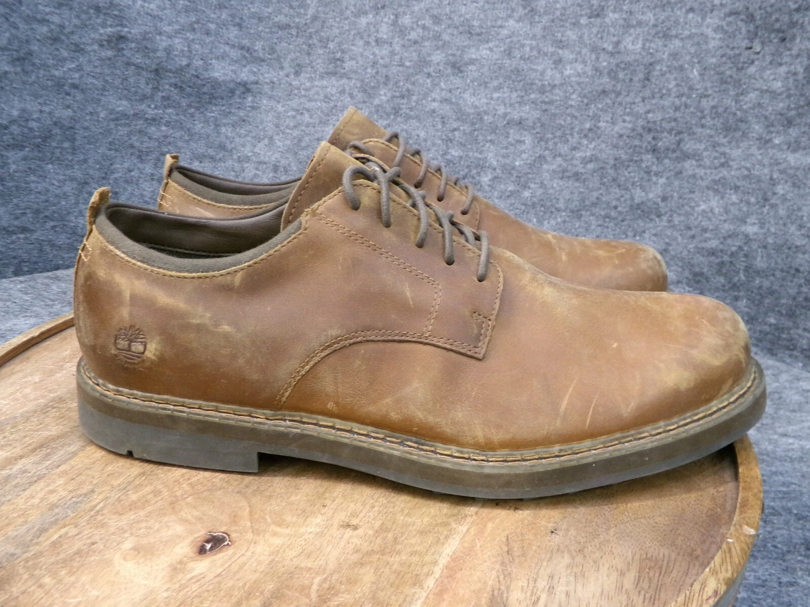 Scarpe Oxford Timberland Squall Canyon da uomo in pelle marrone casual comode taglia 12