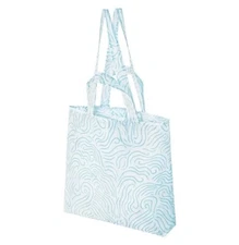 2pk IKEA SKYNKE Reusable Blue Swirl Shopping Tote Medium Folding Eco Bag (2 Pk)