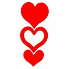 Lot of 1000 Tanning Bed Body Stickers 3 Part Heart Tattoo Roll Tanning Salons