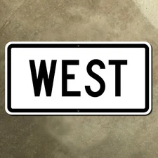 United States highway WEST banner route marker road sign 24x12