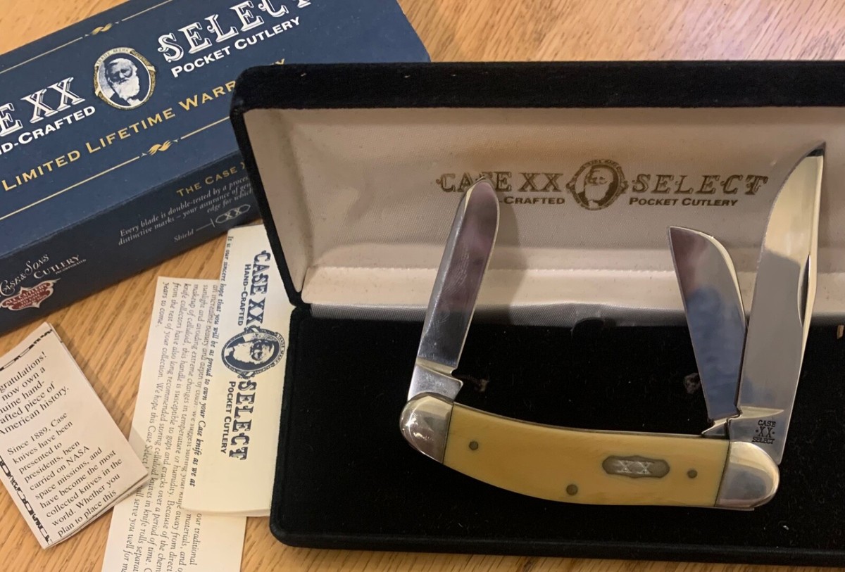 CASE SELECT TONY BOSE WATERFALL SOWBELLY KNIFE NEVER USED IN BOX