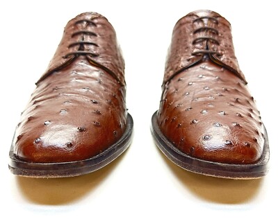 Mens David X David Eden Brown Full Ostrich Quill Oxford  display picture 3