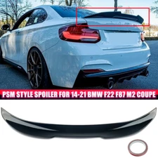 Fit For 14-21 BMW F22 2 SERIES F87 M2 PSM Style Gloss Black Trunk Spoiler Wing