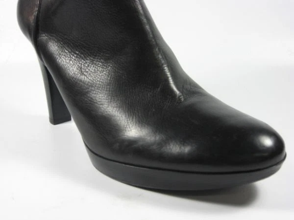 Nuevo ENZO ANGIOLINI Mujeres Hasta la Rodilla Cuero Negro Tacón Alto Vestido Bota Zapato Talla 10 M Foto 2 de 2
