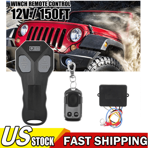 DC12V Wireless Winch Remote Control Kit For Car Jeep ATV Warn Ramsey Superwinch - Picture 20 of 21