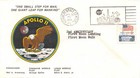 APOLLO 11 2ND ANNIV. 7/20/71 CANCEL PATCH CACHET 8c WH COIL FLAG STAMP SC#1338G — photo 1